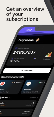 Trackr - Subscriptions Manager Screenshot 2 of 5