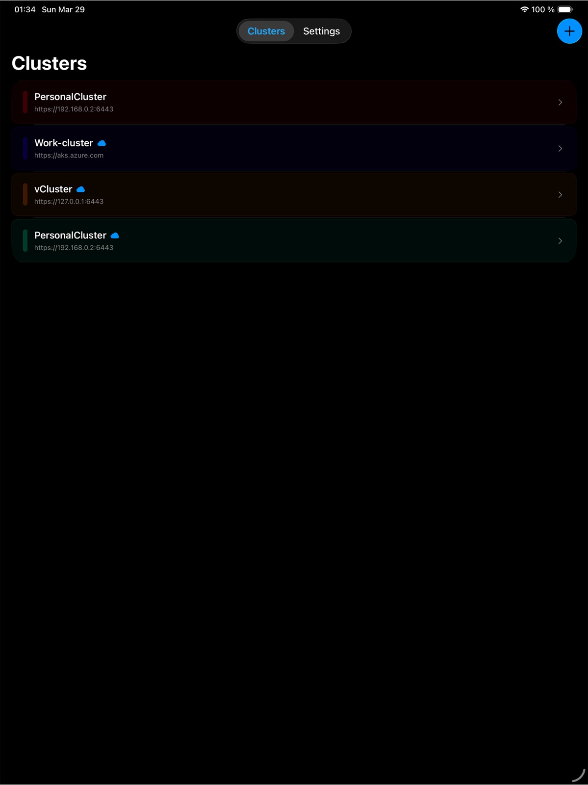 Ploigos Kubernetes client ipad screenshot 1