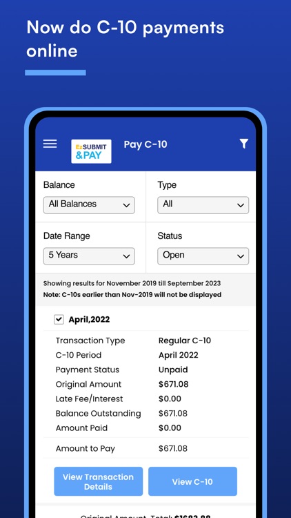 C-10 EzSUBMIT & PAY screenshot-3