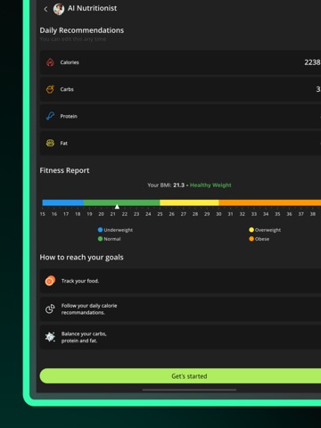 Macro Tracker- LeanUp iPad screenshot