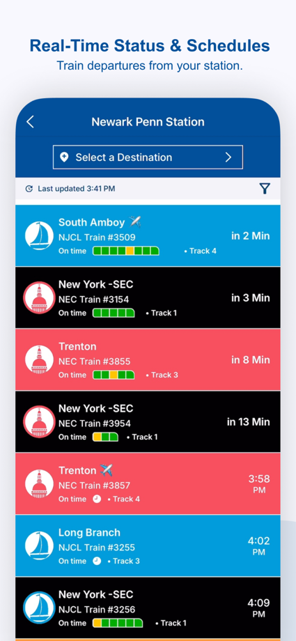 NJ TRANSIT 的 App Store 截图 3