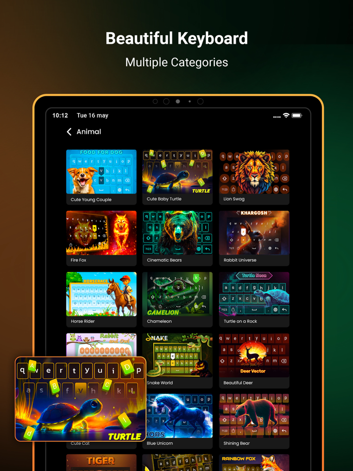 Neon LED Keyboard -RGB  Emoji