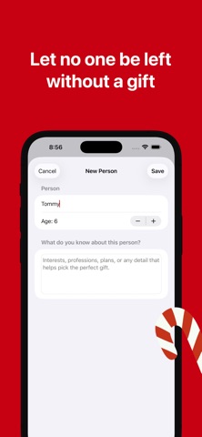 Presently. Gifts with AI iPhone screenshot