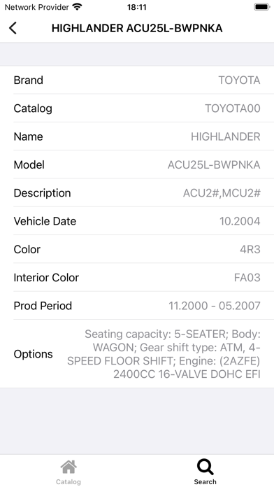 Car parts for Toyota Screenshot