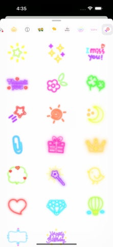 Neon Decoration Sticker screenshot