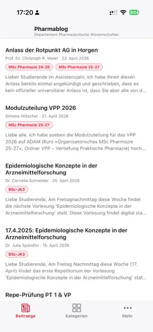 Pharmablog Universität Basel screenshot 3
