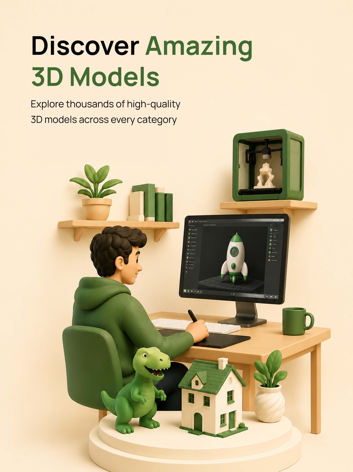 Handy 3D Designs For Bambu Lab ipad screenshot 1