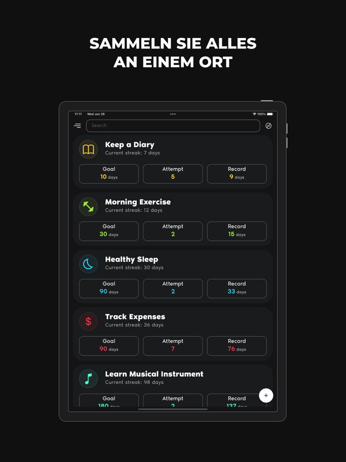 HabitRise Fortschritts-App