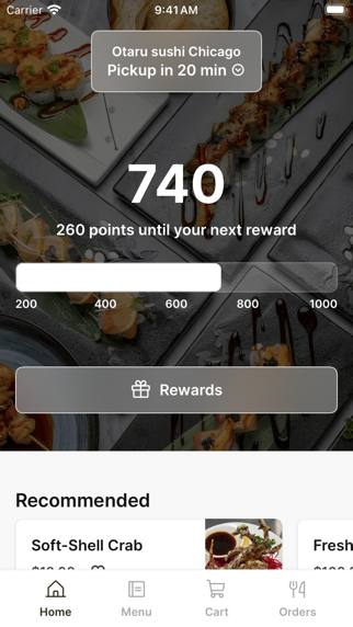 Otaru sushi Chicago app screenshot