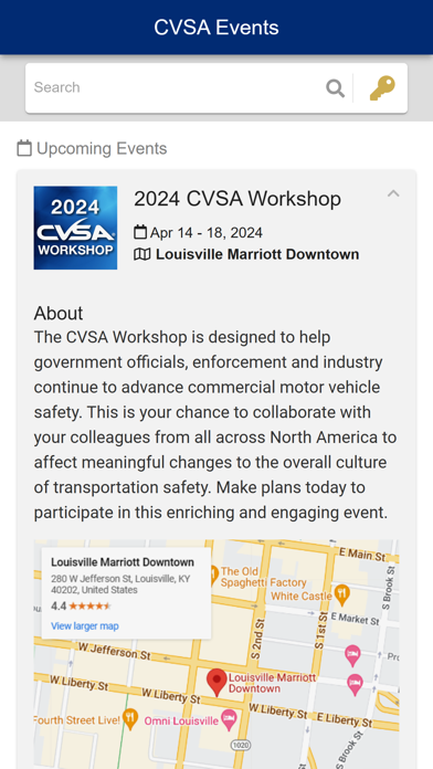 CVSA Events Screenshot