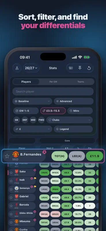 NextXI: FPL Transfer Planner screenshot 6 of 10