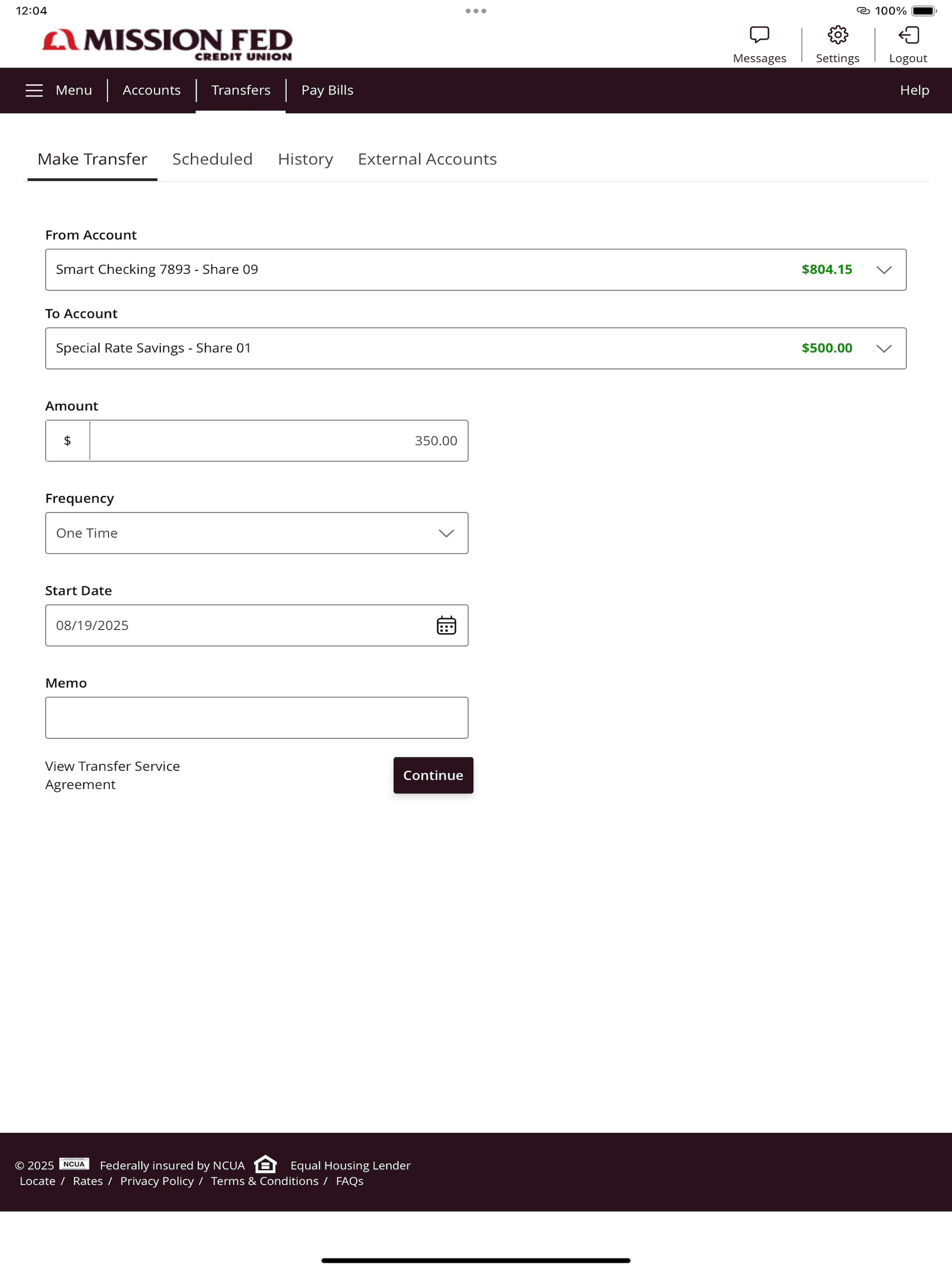 Mission Fed Mobile Banking