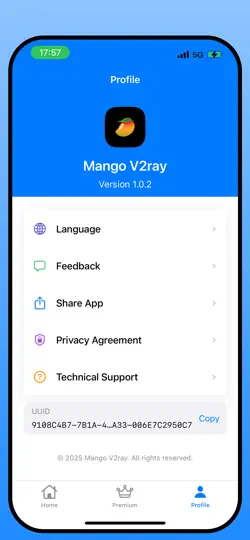 Скриншот ВПН - Mango VPN 2026 на iPhone 4