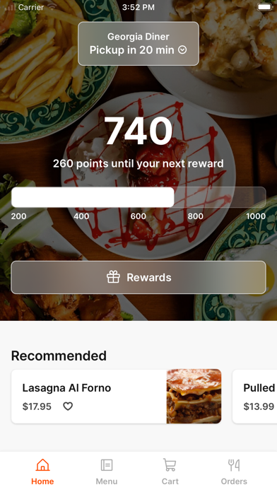 Georgia Diner To Go iPhone screenshot 1 - Food & Drink app