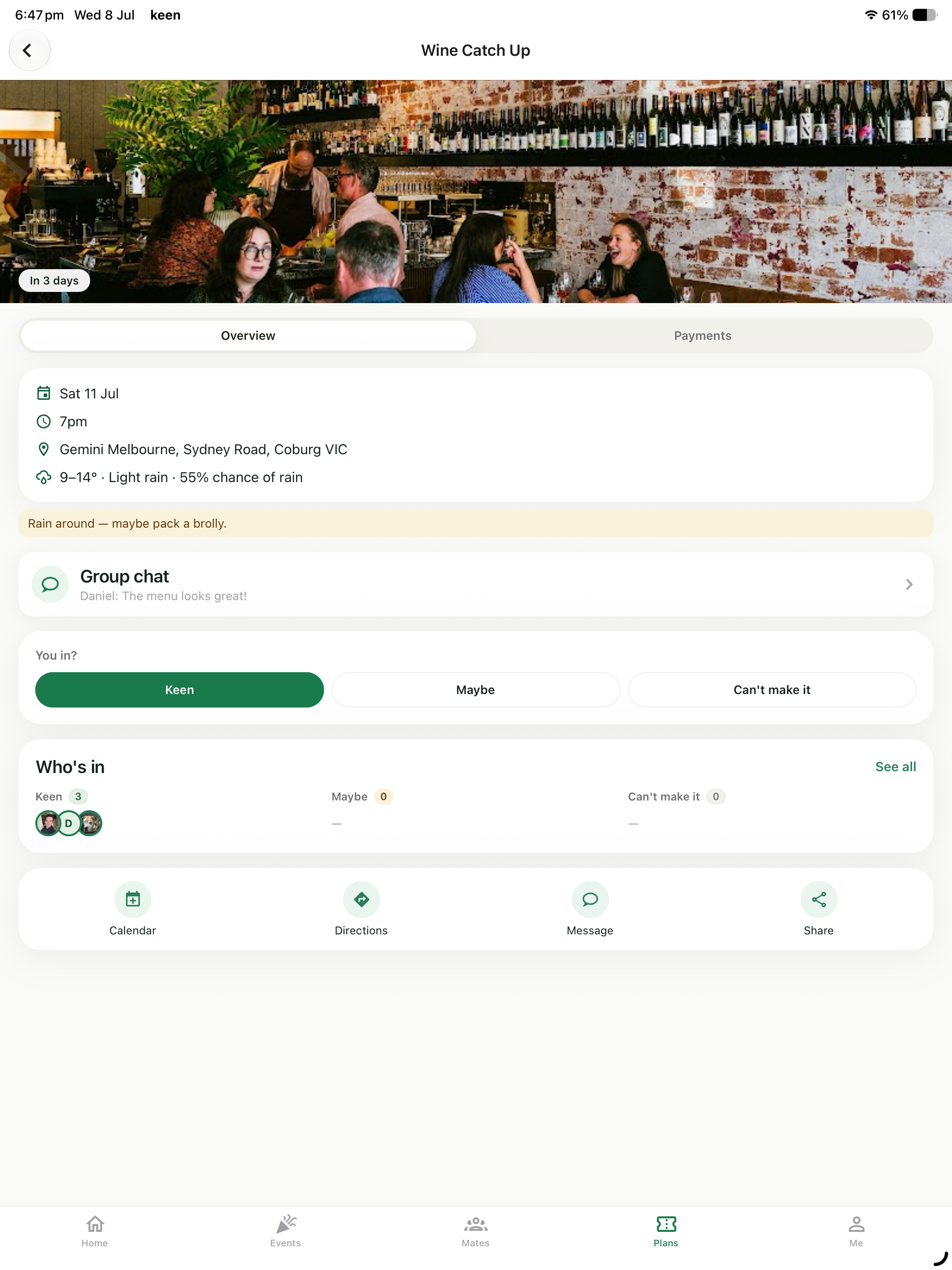 Keen Social: Plans with Mates screenshot 14