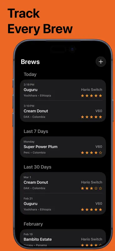 Brote - Coffee Brew Journal screenshot 1 of 5