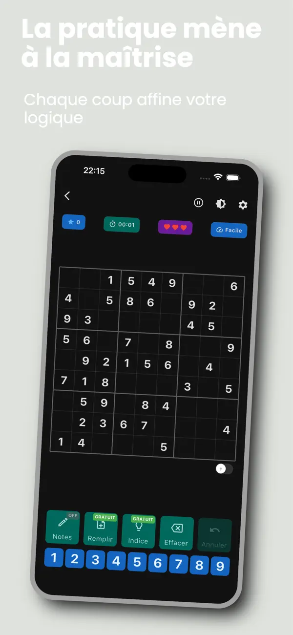 Screenshot #2 pour Sudoku : Apprendre à maîtriser