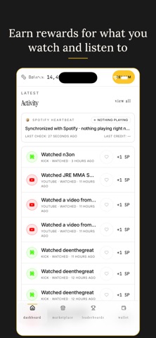 Streamcentives iPhone screenshot