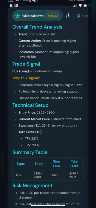 AI Trading Agent Screenshot 6 of 8