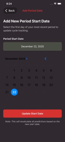 Red Alert - Cycle Tracker Screenshot 5 of 6