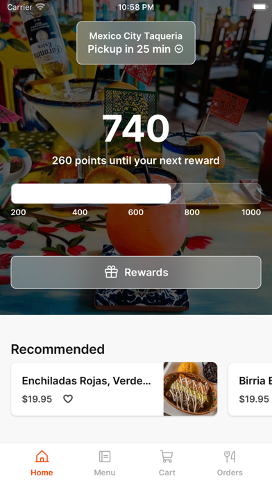 Mexico City Taqueria iPhone screenshot 1 - Food & Drink app