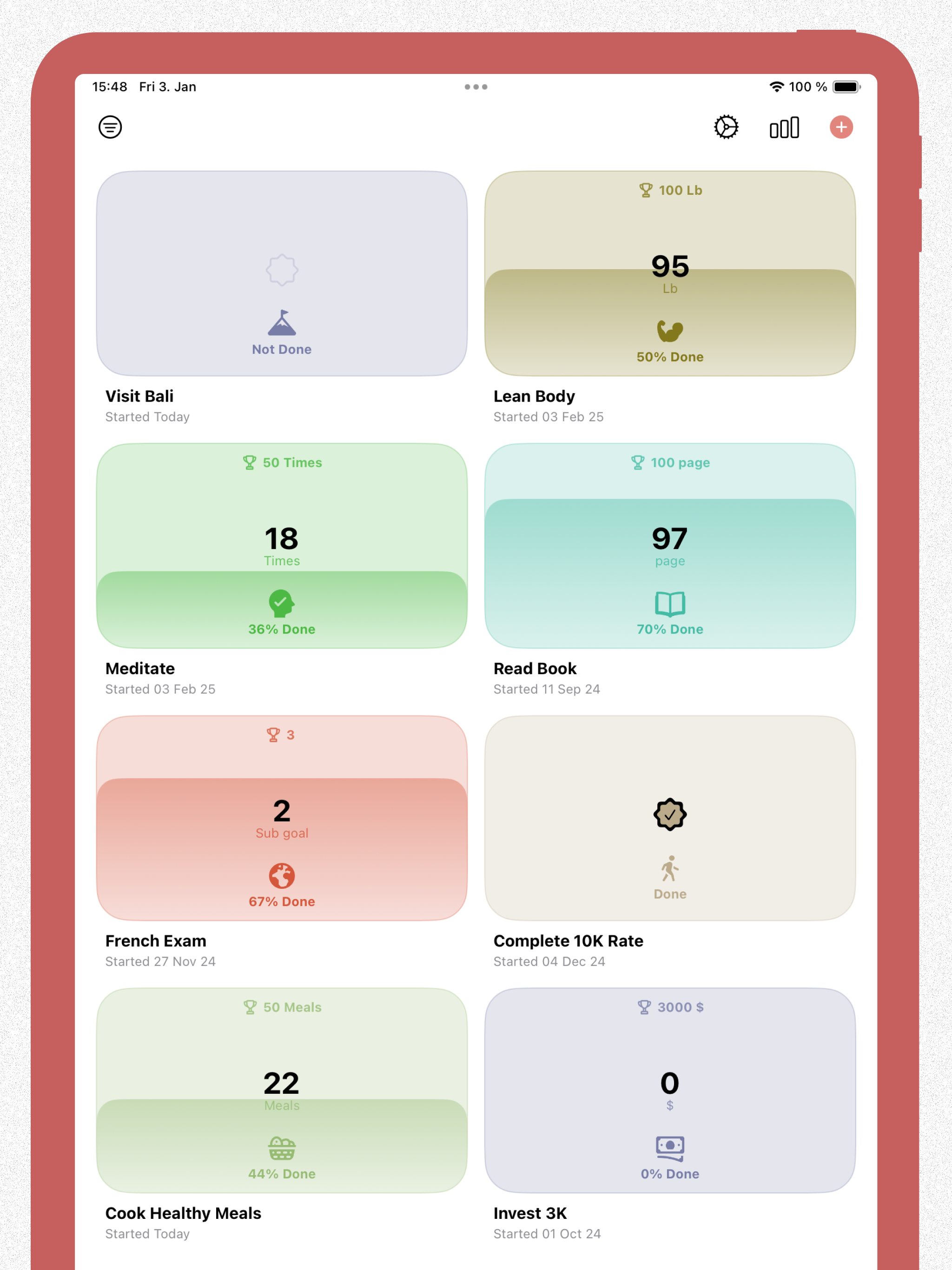 Goal Tracker・Focus Planner・Aim