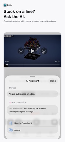 Dollim: English Shadowing iPhone screenshot