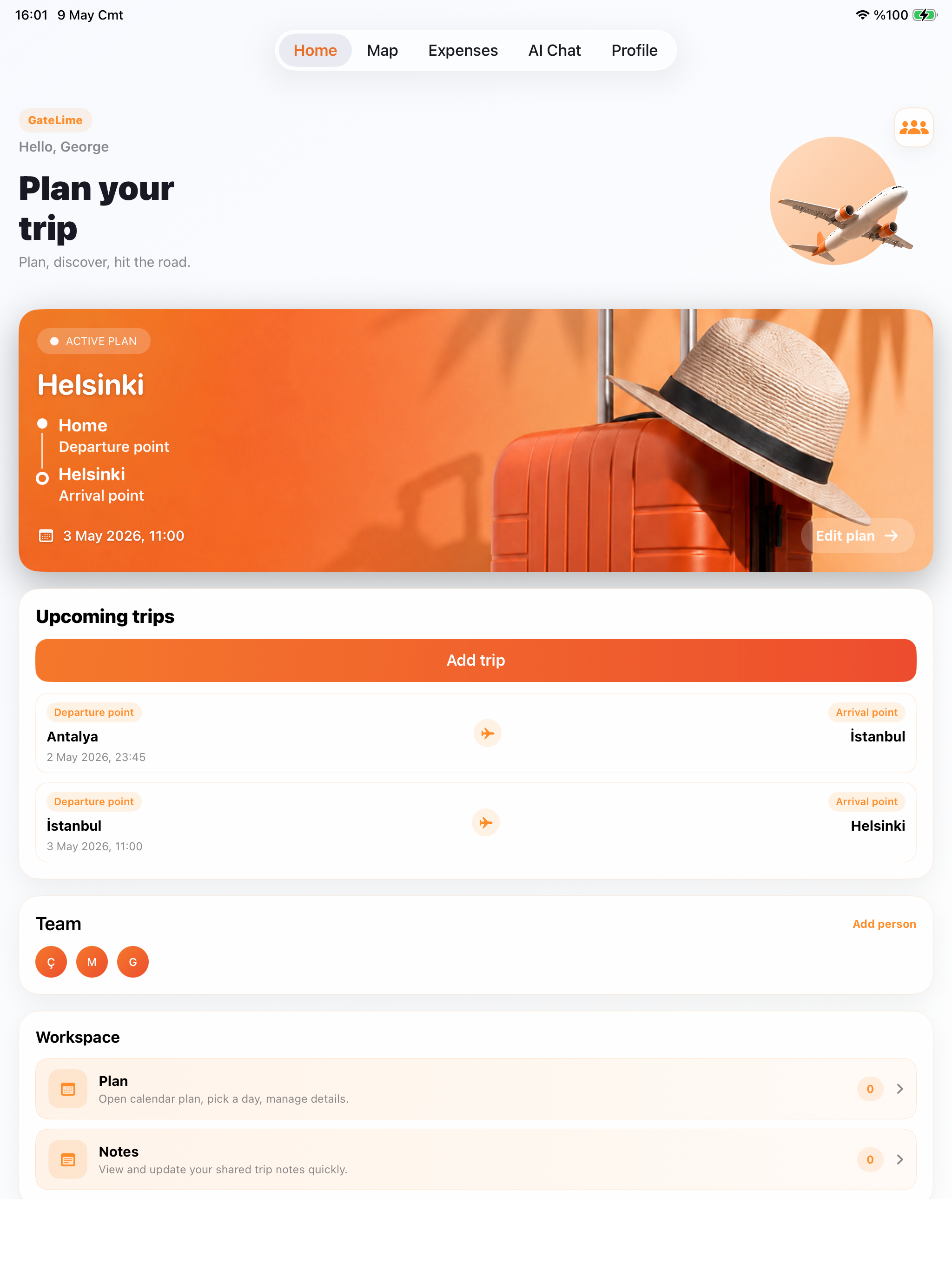 GateLime: Plan Trips Together