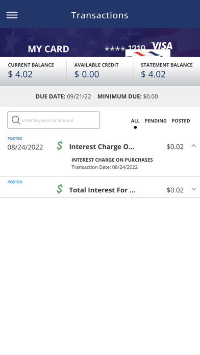 Estacado Visa Screenshot