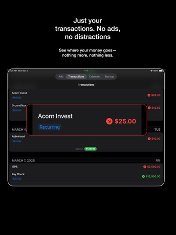 FinWatcher iPad screenshot