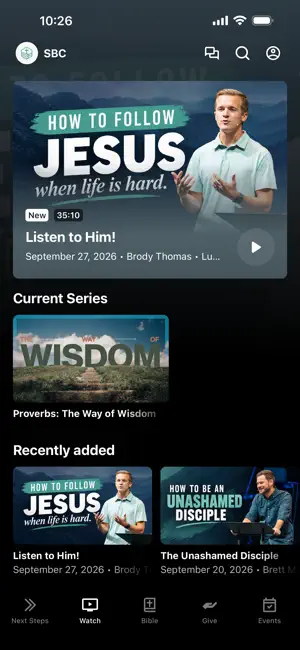 Simpsonville Baptist Church screenshot 2
