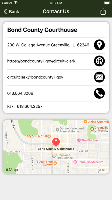 Bond County Circuit Clerk IL Screenshot