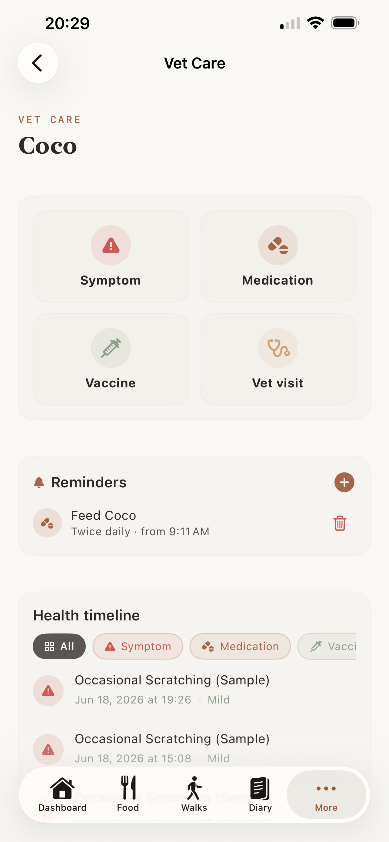 Aevia Pup: Dog Care & Diary screenshot 9