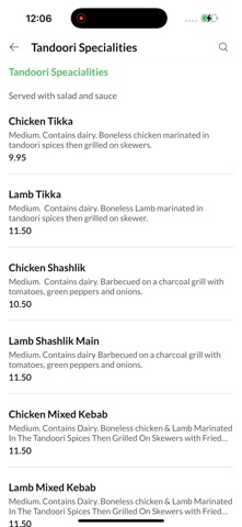 Mint Indian Takeaway. Screenshot 3 of 4