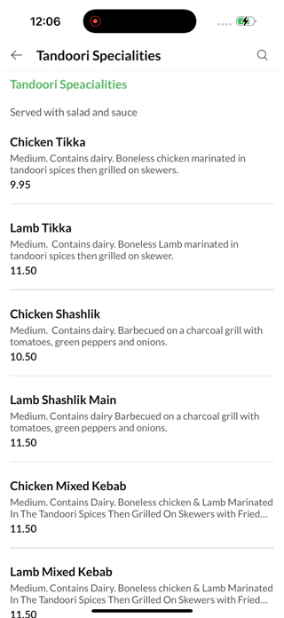 Mint Indian Takeaway. Screenshot 3 of 4