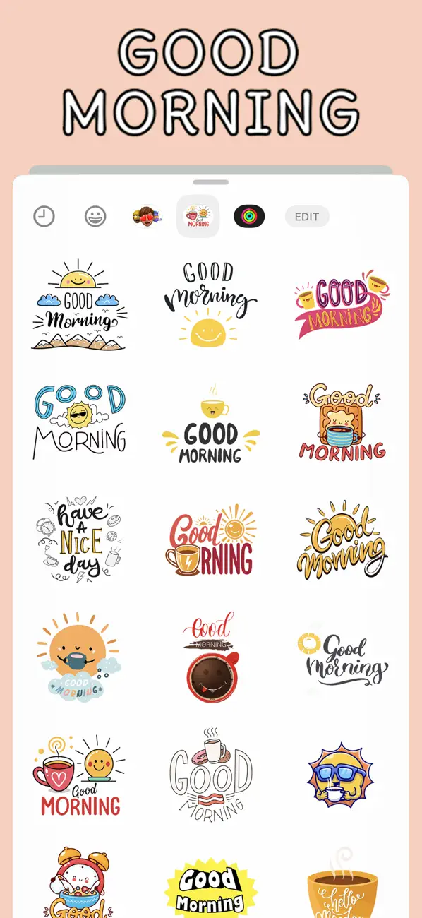 Screenshot #3 pour Good Morning Stickers!!