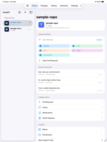 DangGIT iPad screenshot