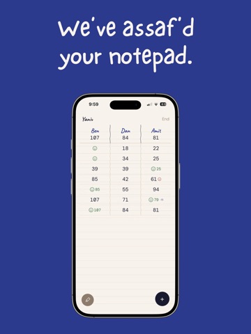 Yaniv Scorekeeper iPad screenshot