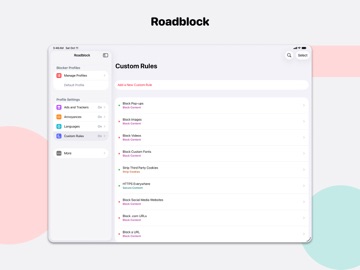 Roadblock - Content Blocker iPad screenshot