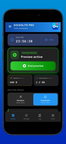 Sockslite Pro - Tools screenshot