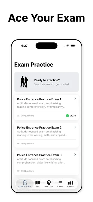 Police Exam Prep App screenshot 1