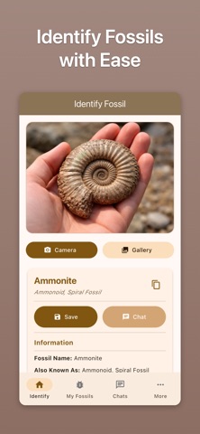 Fossil Ace: Fossil Identifier iPhone screenshot