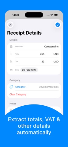 Receipt Capture & Tracker iPhone screenshot