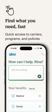 ALEX Home - My Benefits Hub screenshot
