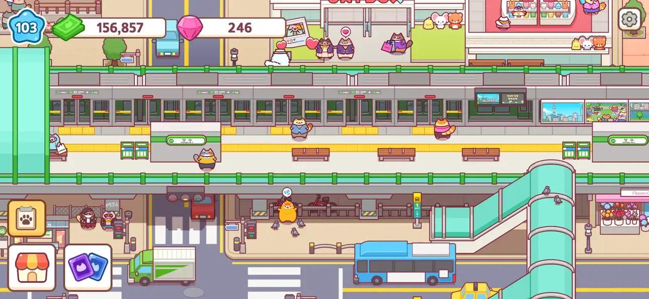 Cat City : Idle Tycoon Games iOS Mod IPA screenshot 1 - iOS game interface