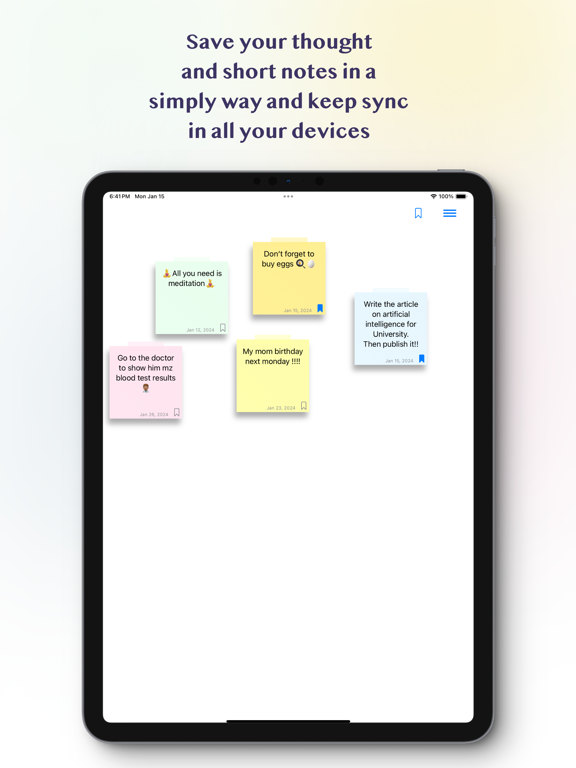 Screenshot #4 pour Stick-It Notes: Widget Rappel