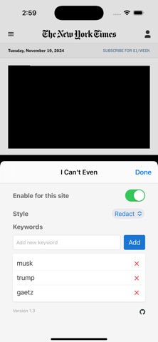 I Can't Even News Filter Screenshot 1 of 1