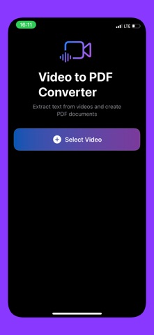 Video to PDF Converter AI iPhone screenshot