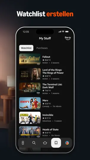 Screenshot von Amazon Fire TV auf dem iPhone 6