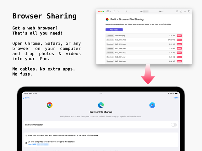 Rollit: Photo Transfer App Screenshot